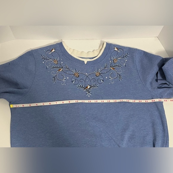 Y2K Sweatshirt XL Crewneck Pinecone Floral Cottage Granny Grunge Forestc… - Picture 9 of 10